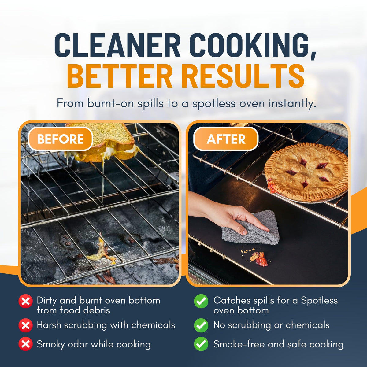 Reusable Non-Stick Oven Liners — 2-Pack