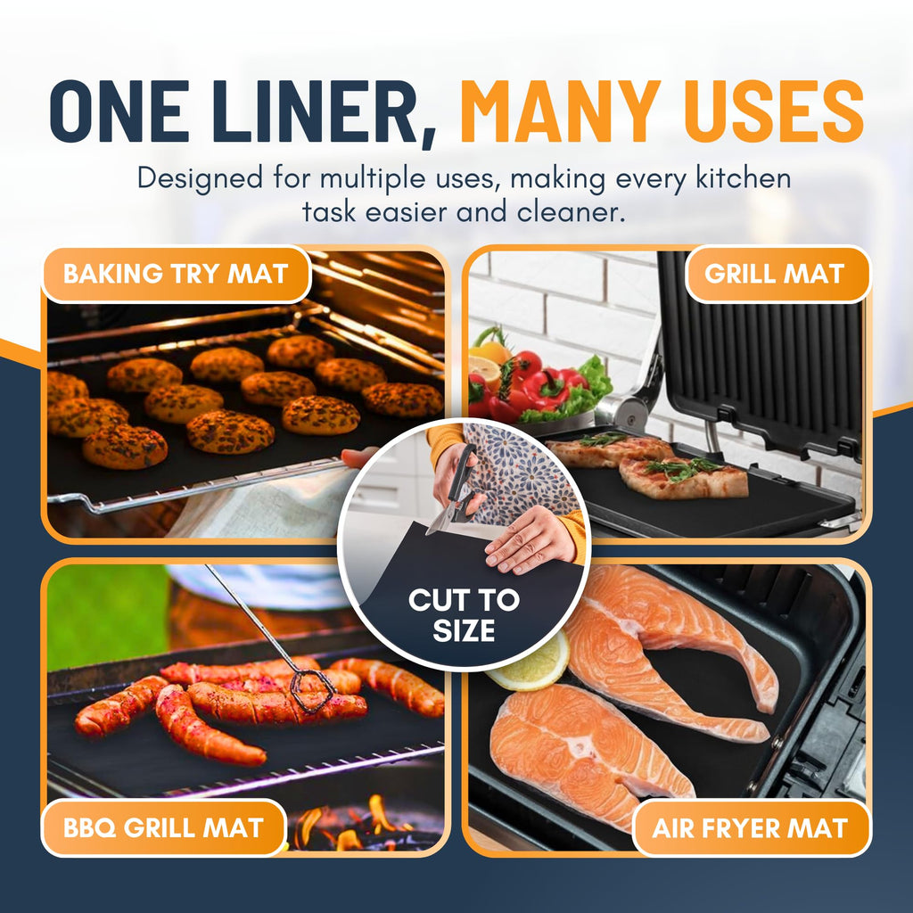 Reusable Non-Stick Oven Liners — 2-Pack