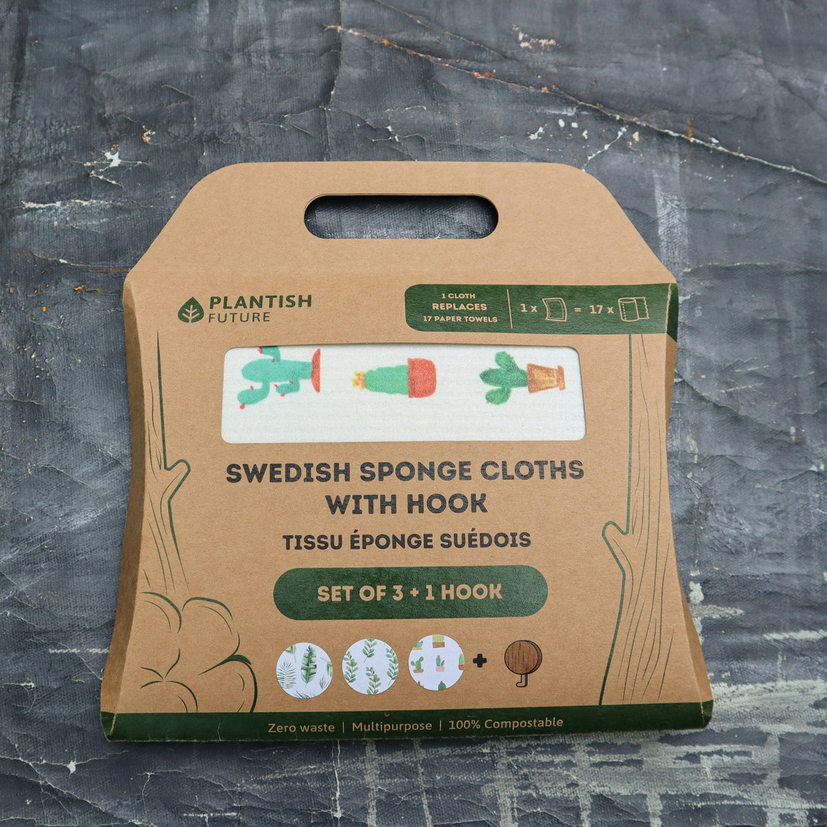 Potting Around - Swedish Sponge Cloth Set + Hook-0