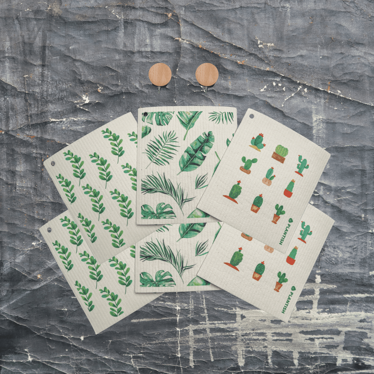 Potting Around - Swedish Sponge Cloth Set + Hook-2